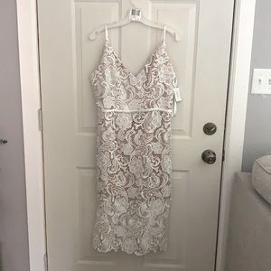 NWT white and nude lace dress